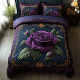 Pink and Purple 3-Piece Bedding Set