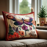 Soft Plush Pillowcase - Magical Dragonfly Design