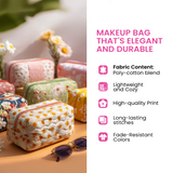 Quilted Cosmetic Bag with Succulent Print - Model NCU0PT9631
