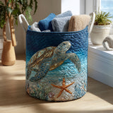 Artisan-Made Cushioned Turtle Basket