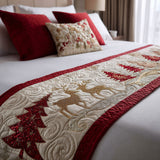 Merry Boughs Quilted Bed Runner - Model NCU0PT9157