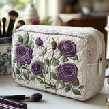 Quilted Cosmetic Bag in Moonlight Flower Design - NCU0DV7743