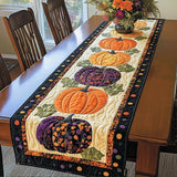 Spice Pumpkin Design Padded Table Runner