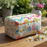 Elegant Quilted Cosmetic Bag in Delicate Grass - NCU0PT9260