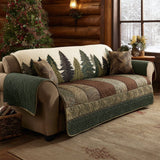 NCU0QN080 Forest-Themed Quilted Sofa Cover