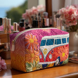 Vintage-Inspired Quilted Cosmetic Bag - Model NCU0PT9434