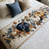 Quilted Rustic Blue Harvest Bed Runner - NCU0NT8575