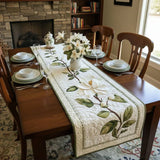 Rustic Magnolia Blossom Quilted Table Runner