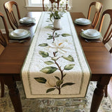 Rustic Magnolia Blossom Quilted Table Runner