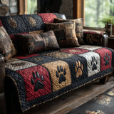 Rustic Paw Trail Quilted Sofa Protector - Model NCU0PTT2643