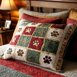Plush Pillowcase with Scarlet Highlights