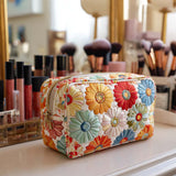 Shiny Petals Quilted Makeup Bag - NCU0NT10236