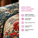 Joyful Petal Quilted Sofa Protector - Model NCU0NNT2121