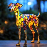 Whippet-Inspired Stained Art Design