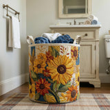 Sunny Blossom Dream | Cushioned Laundry Hamper