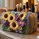 Quilted Cosmetic Bag in Sunshine Field - NCU0NNT1979