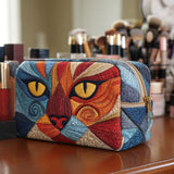 Charming Quilted Cat Cosmetic Bag - NCU0NNT2085