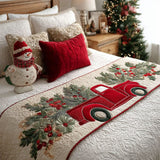 Retro Festive Wheels Quilted Bed Runner - NCU0PT9103