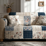 Retro Patchwork Quilted Sofa Throw - NCU0LDH392