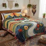 Vintage-Inspired 3-Piece Travel-Themed Bedding Set