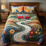 Vintage-Inspired 3-Piece Travel-Themed Bedding Set