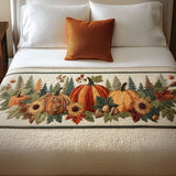 Whiskers in the Leaves Quilted Bed Runner - Model NCU0PT8482