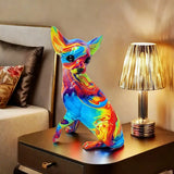 Vibrant Chihuahua Resin Table Lamp