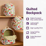 Sun and Peace Symbol Quilted Backpack