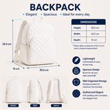 Sun and Peace Symbol Quilted Backpack