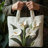 Artisan Quilted Bag - White Lily Pattern