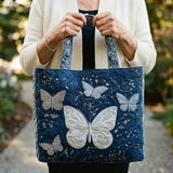Artisan-Made Silver Butterfly Handbag