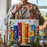 Artisan Tote with Floral Library Design