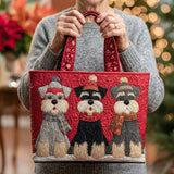 Artisan Bag Featuring Trio of Schnauzers Design