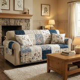 Retro Patchwork Quilted Sofa Throw - NCU0LDH392